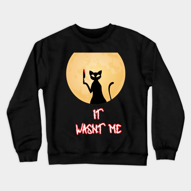 Funny Halloween 2020 Black Kitten Cat Love Costume Crewneck Sweatshirt by chilla09